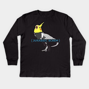 jurassic screm Kids Long Sleeve T-Shirt